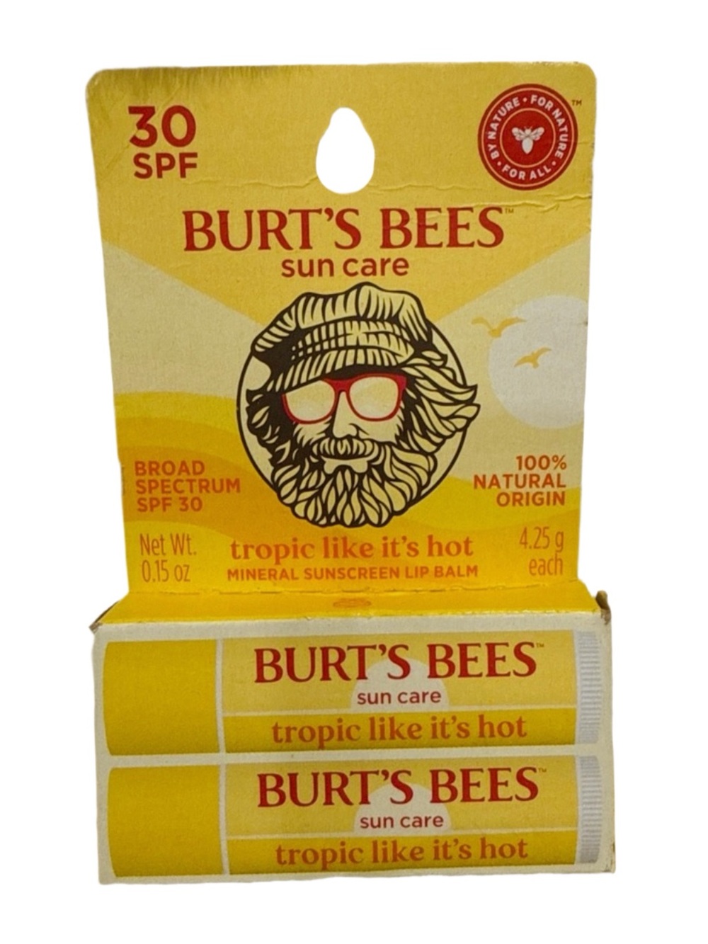 Burt’s Bees 2pk Suncare Lip Balm - Tropic Like Its Hot, NEW